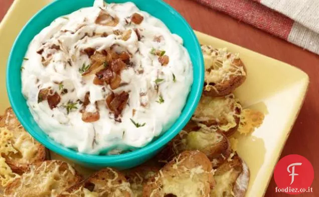 Salsa di cipolla francese con toast di Gruyère