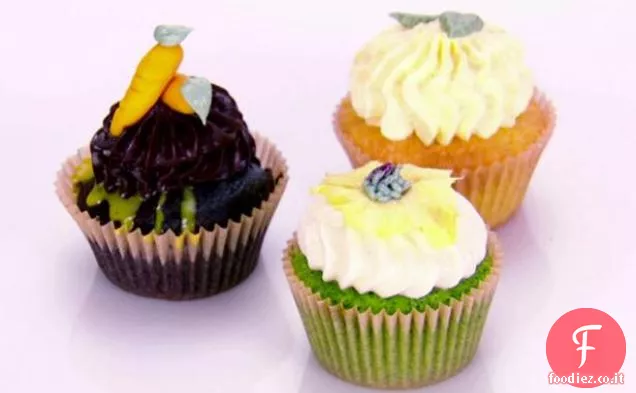 Cupcake all'olio d'oliva di spinaci