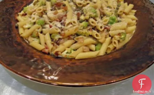 Penne Con Pancetta e Cavolfiore Romanesco