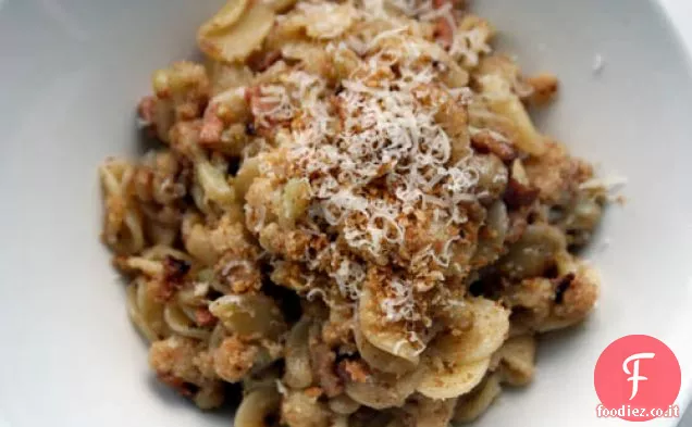 Cena di stasera: Orecchiette con Cavolfiore, Pancetta e Pangrattato