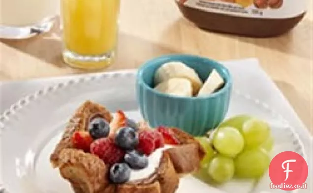 Tazze di toast alla francese condite con NUTELLA®