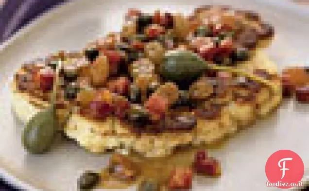 Bistecche di Cavolfiore con Pancetta e Capperi