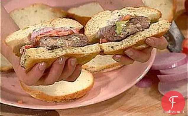 Grandi hamburger blu
