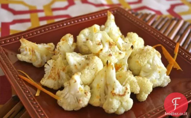Cavolfiore arrostito con scorza d'arancia