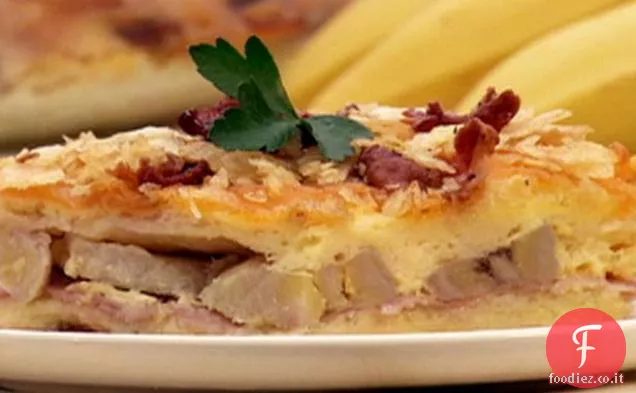 Formaggio prosciutto e banana Casseruola