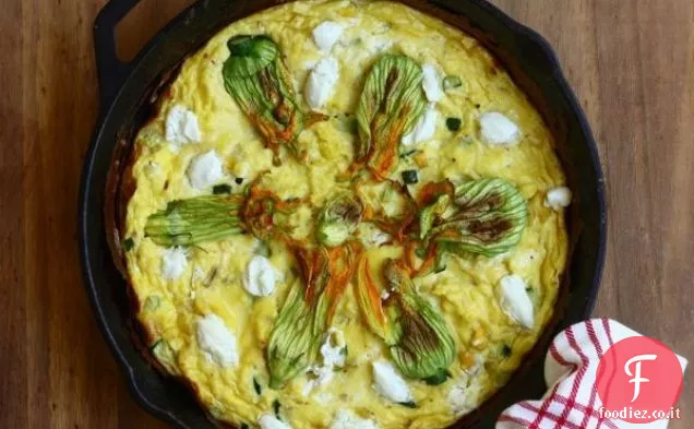 Zucca Fiore Formaggio di capra Frittata