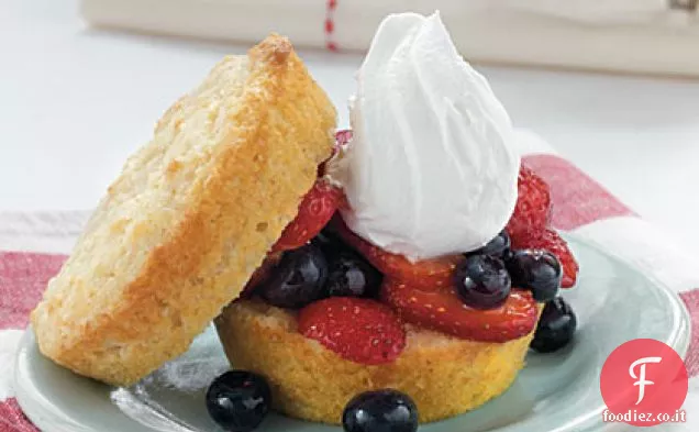 Pan di spagna alla vaniglia con ripieno di bacche fresche