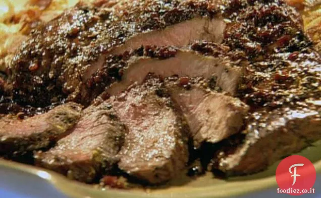 Johnny Garlic's Bistecca alla griglia con salsa al Cabernet Balsamico