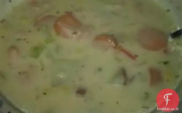 Zuppa di mais gamberetti