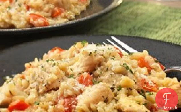 Risotto cremoso di pollo e riso