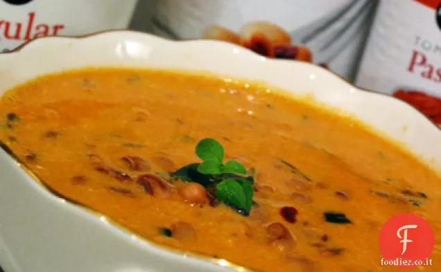Cremosa Zuppa di piselli dagli occhi neri con cumino