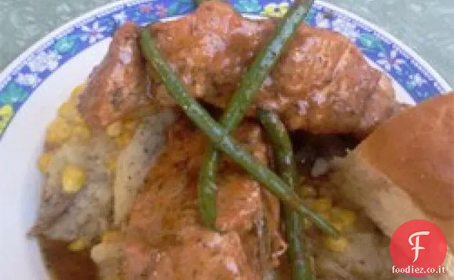 Aneto e braciole di maiale al miele