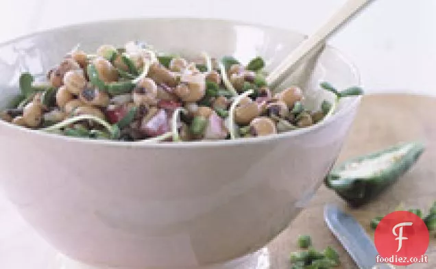 Insalata di piselli e Jalapeno dagli occhi neri