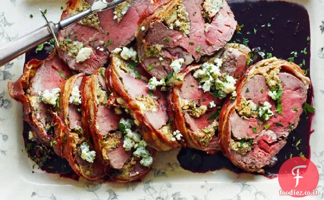 Gorgonzola-Filetto di Manzo Ripieno con Salsa al Vino di Porto