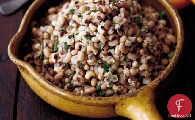 Insalata di piselli marinati dagli occhi neri