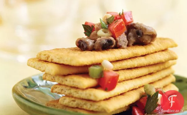 Salsa di piselli e prosciutto dagli occhi neri