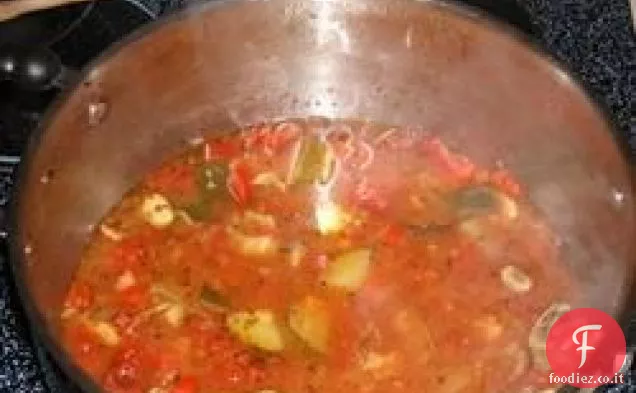Zuppa di zucchine e maiale