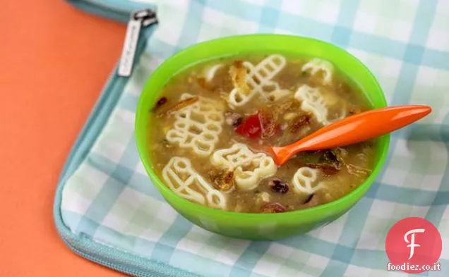 Ricetta zuppa di pasta di verdure (idee per il pranzo per i bambini)