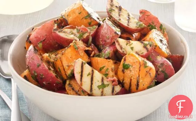 Insalata di patate alla griglia con pancetta-Scalogno Vinaigrette