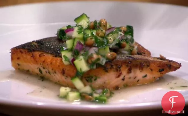 Salmerino artico marinato con Salsa Verde