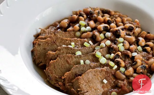 Fornello lento Petto piccante con caviale di Texas