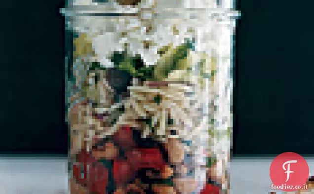 Insalata greca con Orzo e piselli dagli occhi neri