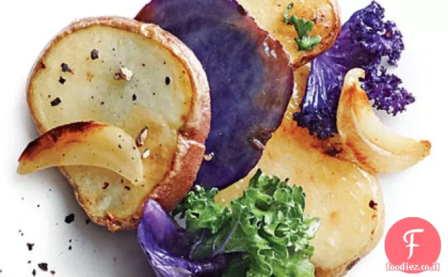 Patate per bambini con cavolo e aglio