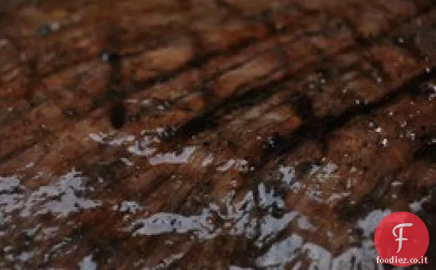 Bistecca di fianco con una marinata di vino porto