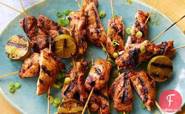 Spiedini di pollo alla griglia dello Yucatan