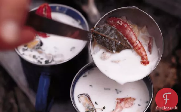 Zuppa di pesce affumicata