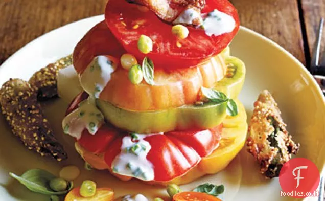 Insalata di pomodoro calda e calda