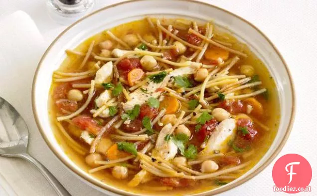 Zuppa di pollo di ceci-Noodle