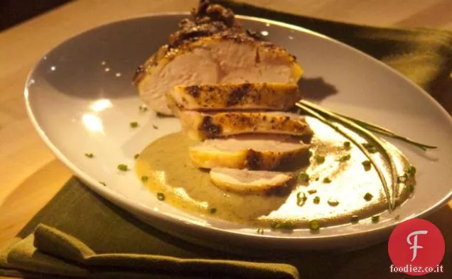 Braciole di pollo alla griglia con purea di aglio