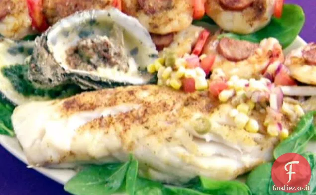Filetti di Cernia alla griglia con Salsa creola