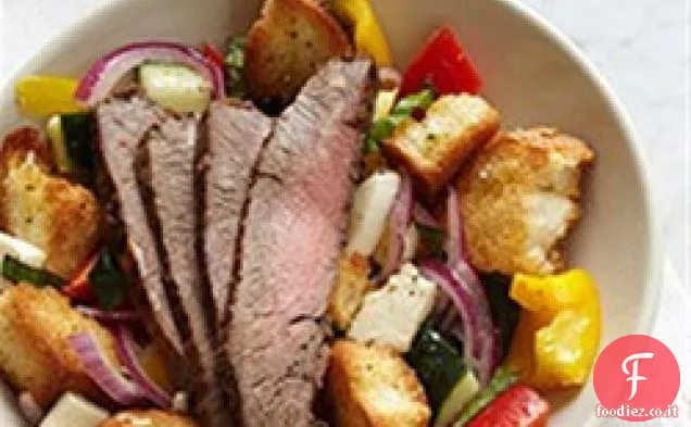 Insalata di Panzanella con Bistecca di Bisonte