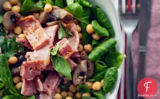 Pancetta Affumicata, Ceci e Funghi