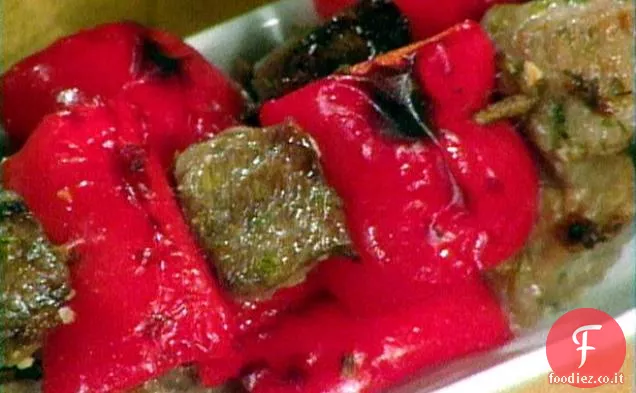 Spiedini di agnello e pepe