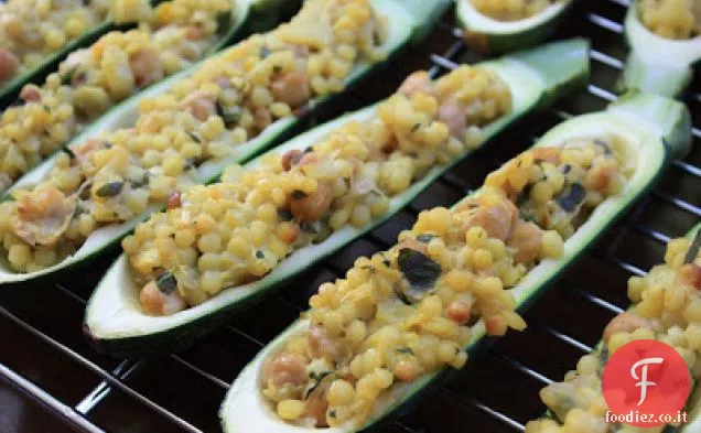 Zucchine Ripiene di Ceci E Couscous Israeliano