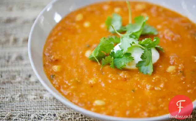 Zuppa di Lenticchie rosse, Peperoncino e ceci