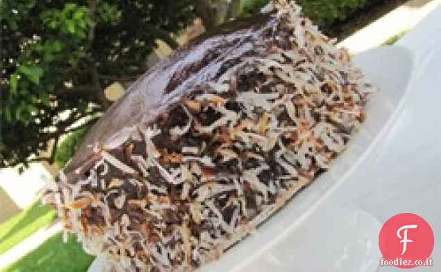 Torta alla crema di cocco al cioccolato