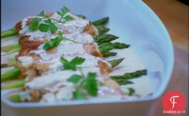 Scaloppine di vitello con Asparagi e Crema di Finferli