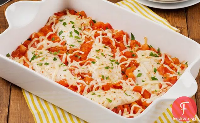 Formaggio Pomodoro Pesce Cuocere