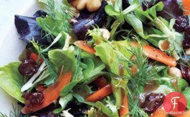 Insalata Mesclun Con Ceci e Ciliegie secche Ricetta