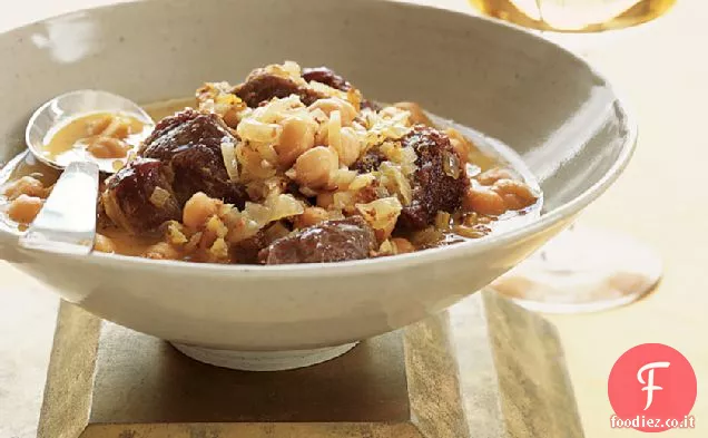 Stufato di maiale e ceci con Arancia e cumino