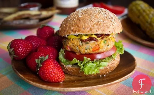 Hamburger piccanti di ceci alla griglia