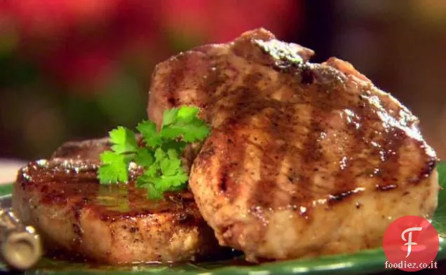 Braciole di maiale glassate al bourbon