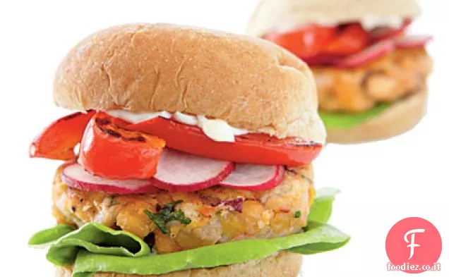 Miniburger di ceci mediorientali