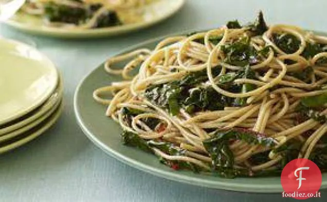 Aglio e olio Spaghetti con verdure