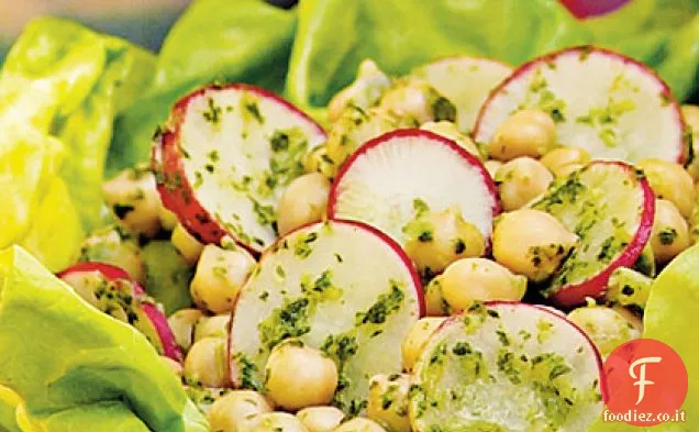 Insalata di ceci con condimento al coriandolo