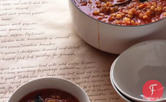 Zuppa di ceci, Pomodoro e farro